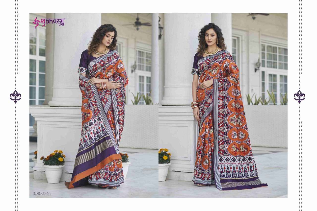PATOLA VOL-7 BY SHUBHKALA 5361 TO 5364 SERIES INDIAN TRADITIONAL WEAR COLLECTION BEAUTIFUL STYLISH FANCY COLORFUL PARTY WEAR & OCCASIONAL WEAR PATOAL SILK SAREES AT WHOLESALE PRICE
