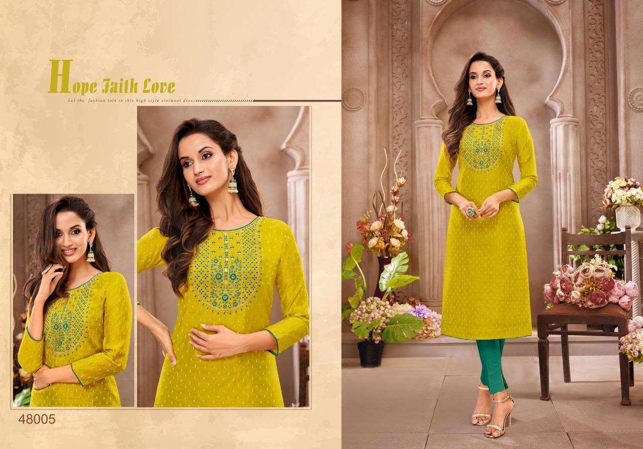JERSEY VOL-2 BY ARTIO 48001 TO 48010 SERIES DESIGNER STYLISH FANCY COLORFUL BEAUTIFUL PARTY WEAR & ETHNIC WEAR COLLECTION MODAL SILK KURTIS AT WHOLESALE PRICE