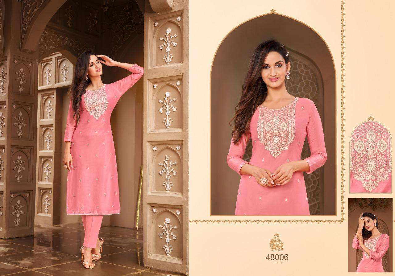 JERSEY VOL-2 BY ARTIO 48001 TO 48010 SERIES DESIGNER STYLISH FANCY COLORFUL BEAUTIFUL PARTY WEAR & ETHNIC WEAR COLLECTION MODAL SILK KURTIS AT WHOLESALE PRICE