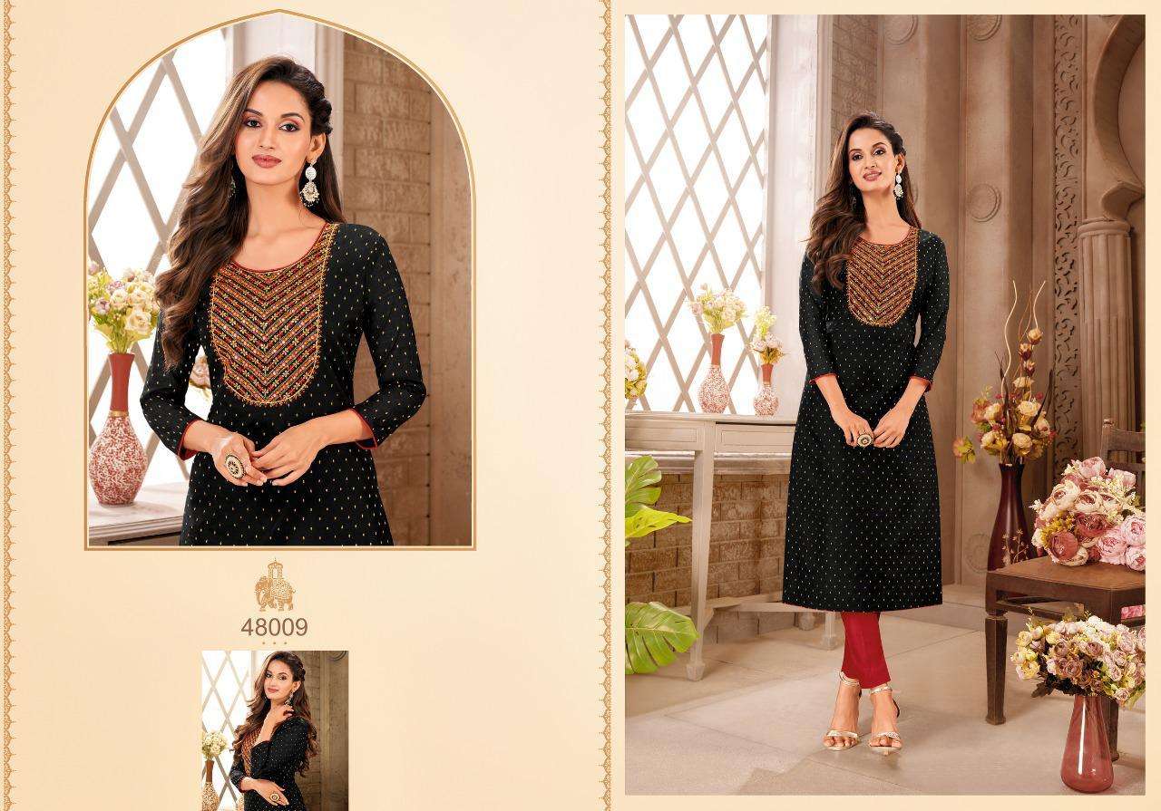 JERSEY VOL-2 BY ARTIO 48001 TO 48010 SERIES DESIGNER STYLISH FANCY COLORFUL BEAUTIFUL PARTY WEAR & ETHNIC WEAR COLLECTION MODAL SILK KURTIS AT WHOLESALE PRICE