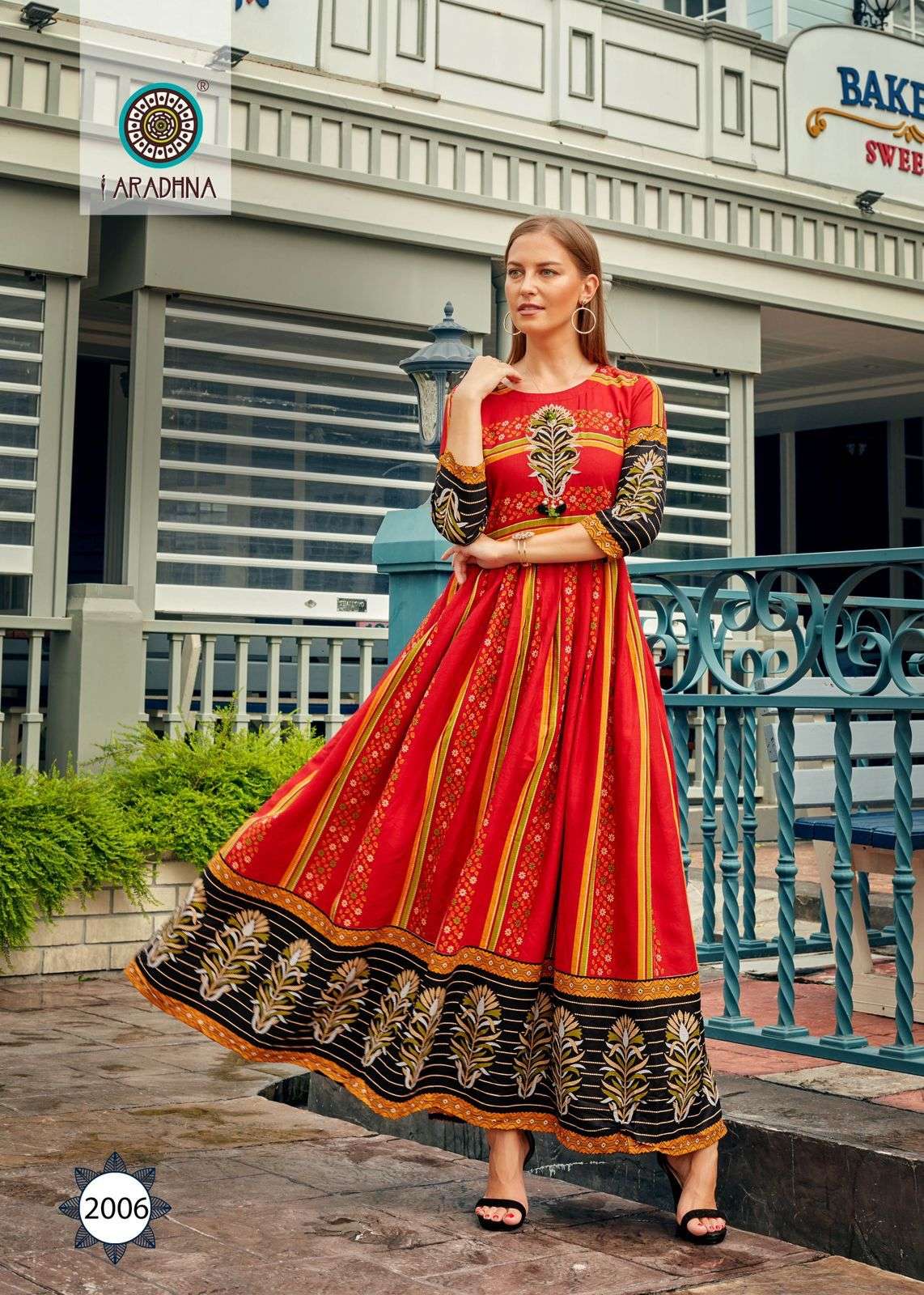 FASHION STRIPY VOL-2 BY ARADHNA FASHION 2001 TO 2012 SERIES BEAUTIFUL STYLISH FANCY COLORFUL CASUAL WEAR & ETHNIC WEAR RAYON FOIL GOWNS AT WHOLESALE PRICE