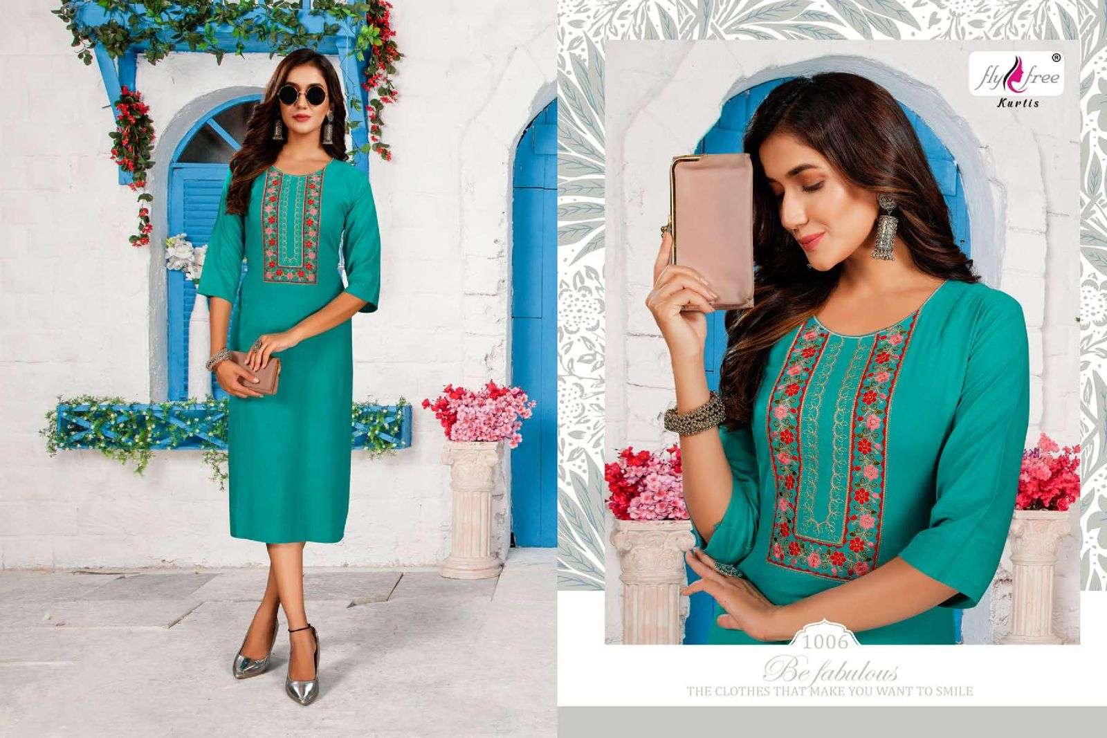 SUN VOL-2 BY FLY FREE 1001 TO 1008 SERIES BEAUTIFUL STYLISH FANCY COLORFUL CASUAL WEAR & ETHNIC WEAR RAYON SLUB KURTIS AT WHOLESALE PRICE