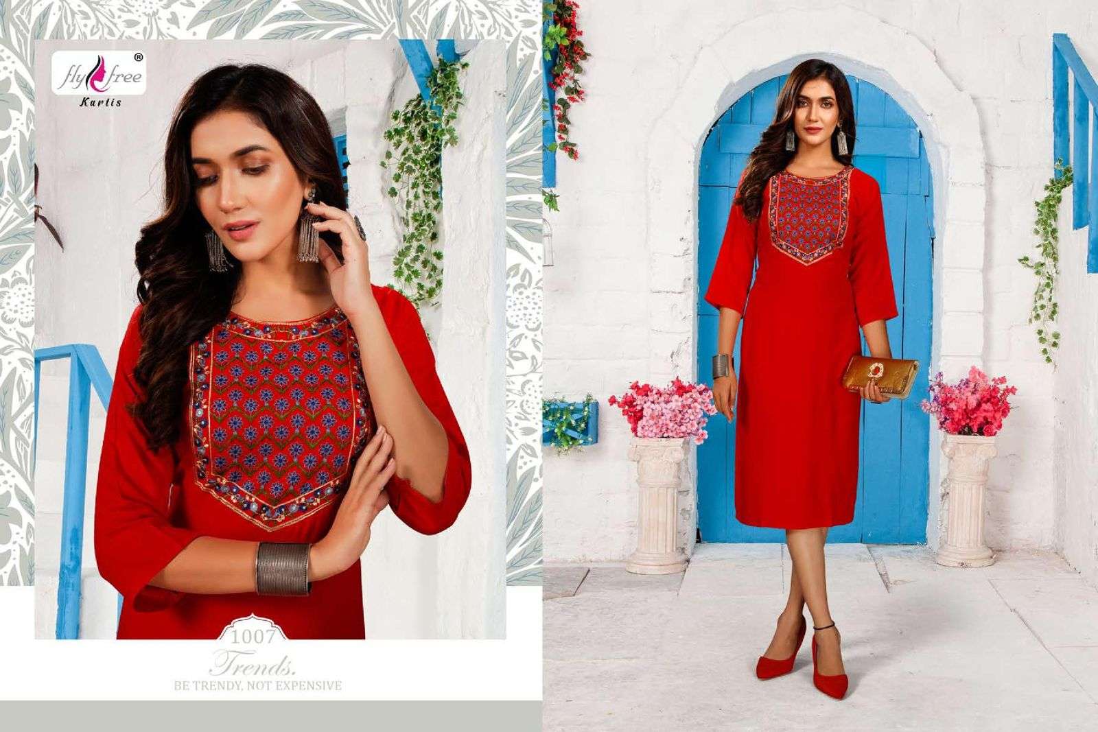 SUN VOL-2 BY FLY FREE 1001 TO 1008 SERIES BEAUTIFUL STYLISH FANCY COLORFUL CASUAL WEAR & ETHNIC WEAR RAYON SLUB KURTIS AT WHOLESALE PRICE