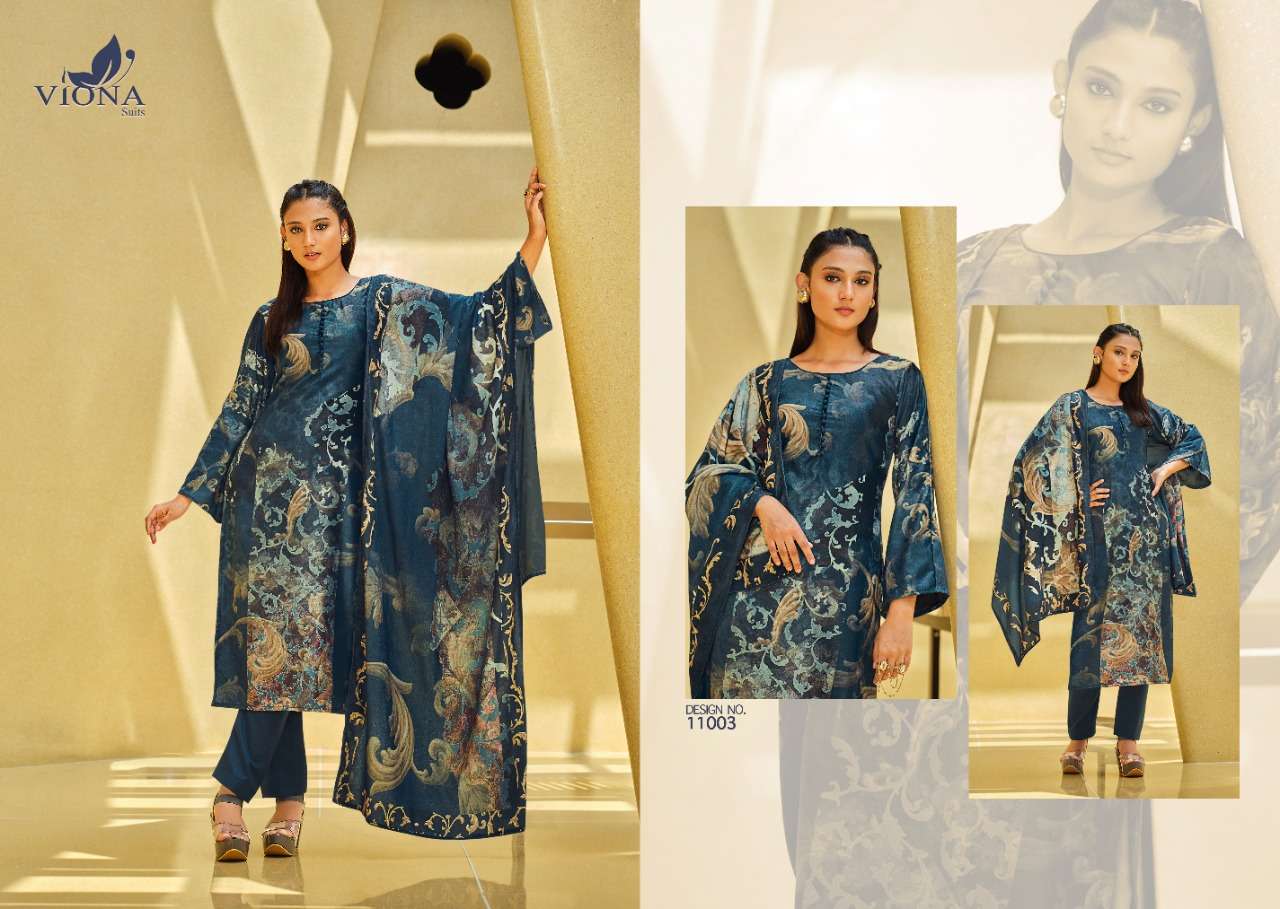 AAMAYA BY VIONA SUITS 11001 TO 11006 SERIES BEAUTIFUL STYLISH SUITS FANCY COLORFUL CASUAL WEAR & ETHNIC WEAR & READY TO WEAR PURE VELVET EMBROIDERED DRESSES AT WHOLESALE PRICE