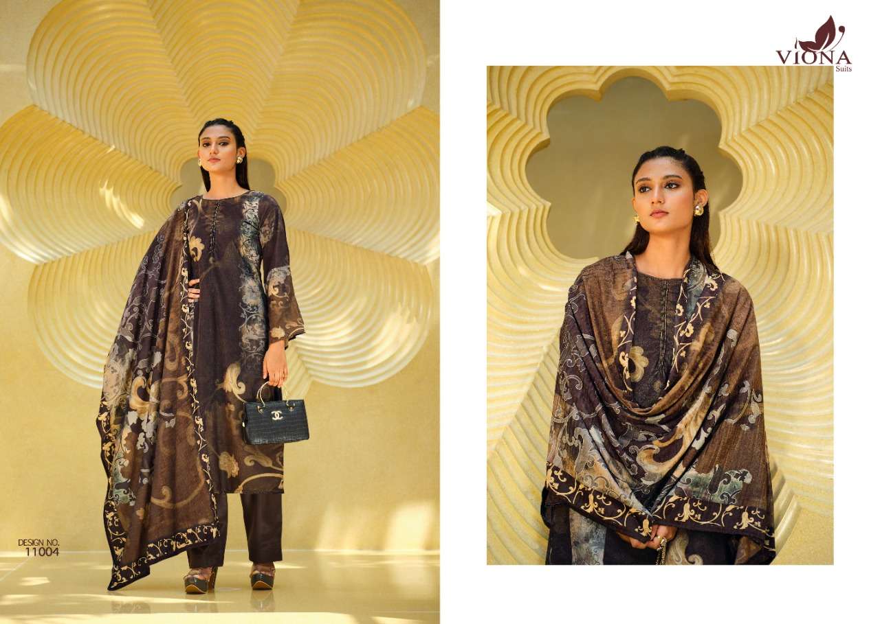 AAMAYA BY VIONA SUITS 11001 TO 11006 SERIES BEAUTIFUL STYLISH SUITS FANCY COLORFUL CASUAL WEAR & ETHNIC WEAR & READY TO WEAR PURE VELVET EMBROIDERED DRESSES AT WHOLESALE PRICE