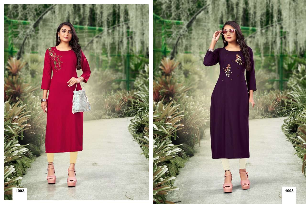 NAZAKAT BY JINESH NX 1001 TO 1008 SERIES BEAUTIFUL STYLISH FANCY COLORFUL CASUAL WEAR & ETHNIC WEAR VISCOSE SLUB KURTIS AT WHOLESALE PRICE