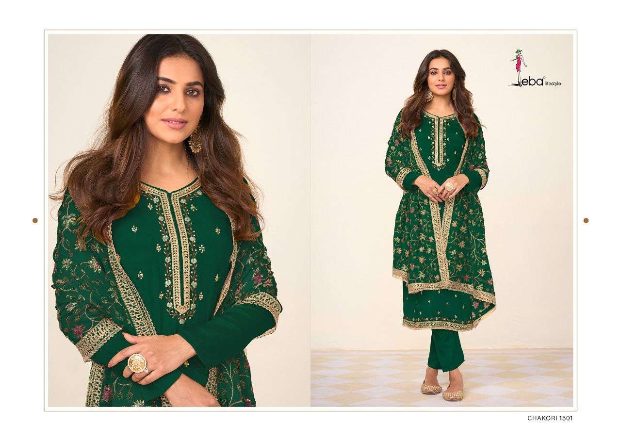 Chakori Vol-2 By Eba Lifestyle 1499 To 1502 Series Beautiful Suits Colorful Stylish Fancy Casual Wear & Ethnic Wear Heavy Chinnon Dresses At Wholesale Price