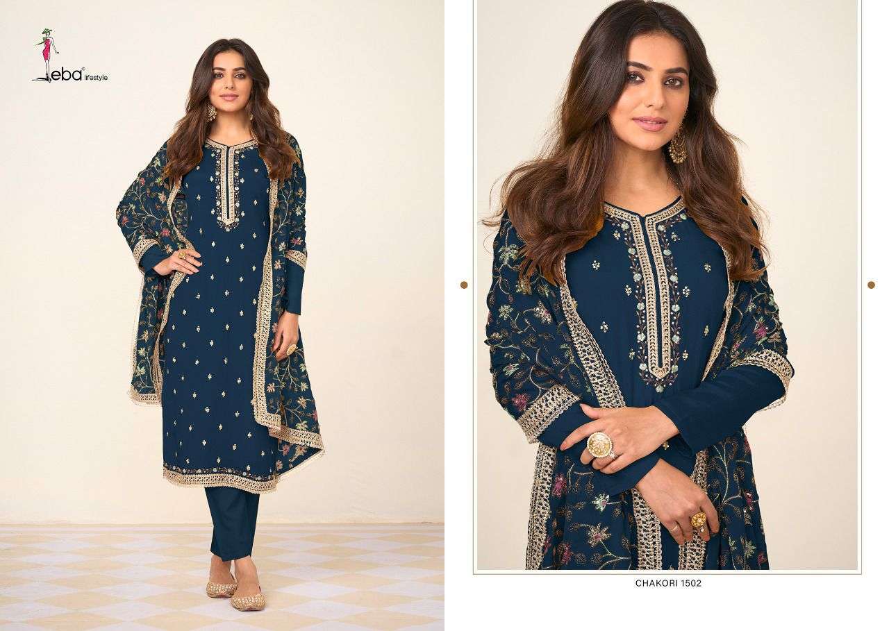 Chakori Vol-2 By Eba Lifestyle 1499 To 1502 Series Beautiful Suits Colorful Stylish Fancy Casual Wear & Ethnic Wear Heavy Chinnon Dresses At Wholesale Price