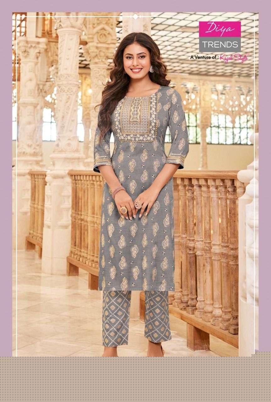 CELEBRATION VOL-3 BY DIYA TRENDS 3001 TO 3010 SERIES BEAUTIFUL STYLISH FANCY COLORFUL CASUAL WEAR & ETHNIC WEAR PURE RAYON KURTIS WITH BOTTOM AT WHOLESALE PRICE