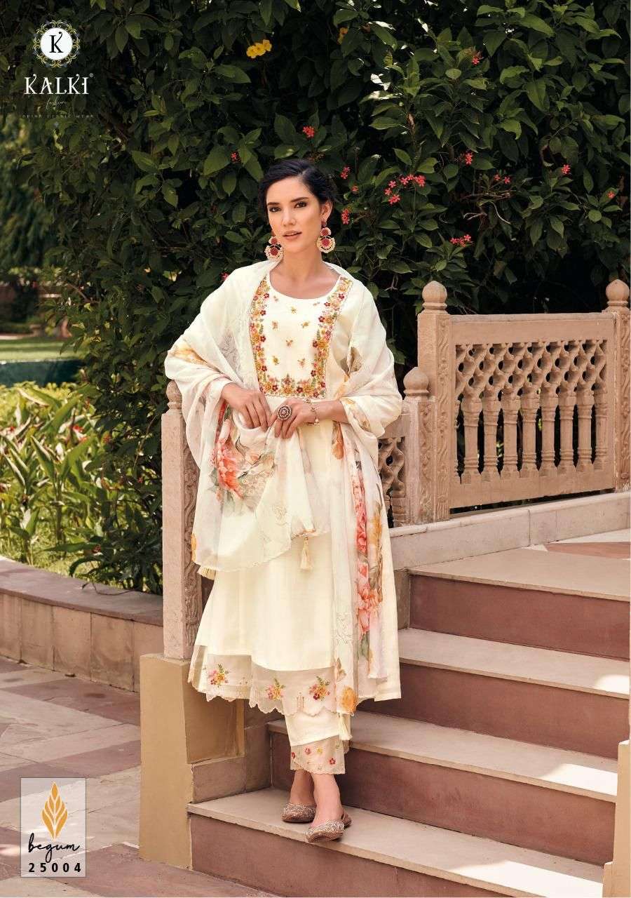 BEGUM VOL-2 BY KALKI 25001 TO 25007 SERIES SUITS BEAUTIFUL FANCY COLORFUL STYLISH PARTY WEAR & OCCASIONAL WEAR PURE VISCOSE SILK DRESSES AT WHOLESALE PRICE
