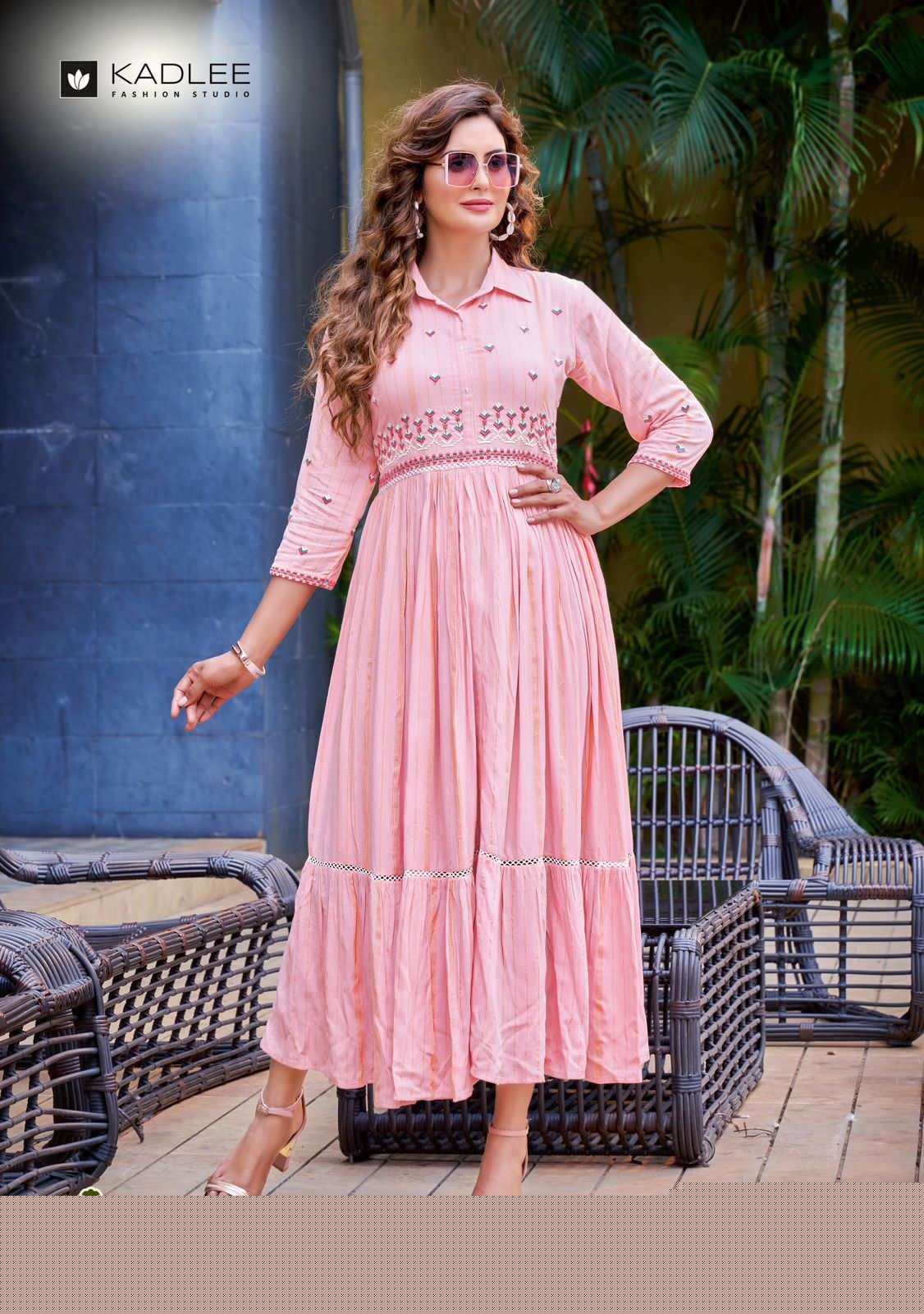 JENNIFER BY KADLEE 6001 TO 6004 SERIES BEAUTIFUL STYLISH FANCY COLORFUL CASUAL WEAR & ETHNIC WEAR VISCOSE RAYON GOWNS AT WHOLESALE PRICE