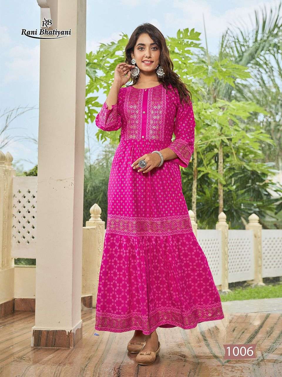 APSARA VOL-1 BY RANI BHATIYANI 1001 TO 1008 SERIES BEAUTIFUL STYLISH FANCY COLORFUL CASUAL WEAR & ETHNIC WEAR RAYON GOWNS AT WHOLESALE PRICE