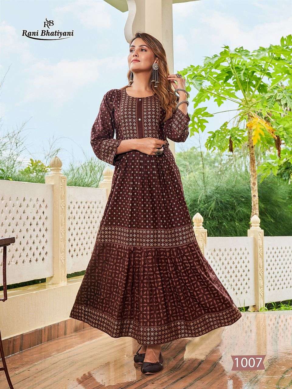 APSARA VOL-1 BY RANI BHATIYANI 1001 TO 1008 SERIES BEAUTIFUL STYLISH FANCY COLORFUL CASUAL WEAR & ETHNIC WEAR RAYON GOWNS AT WHOLESALE PRICE