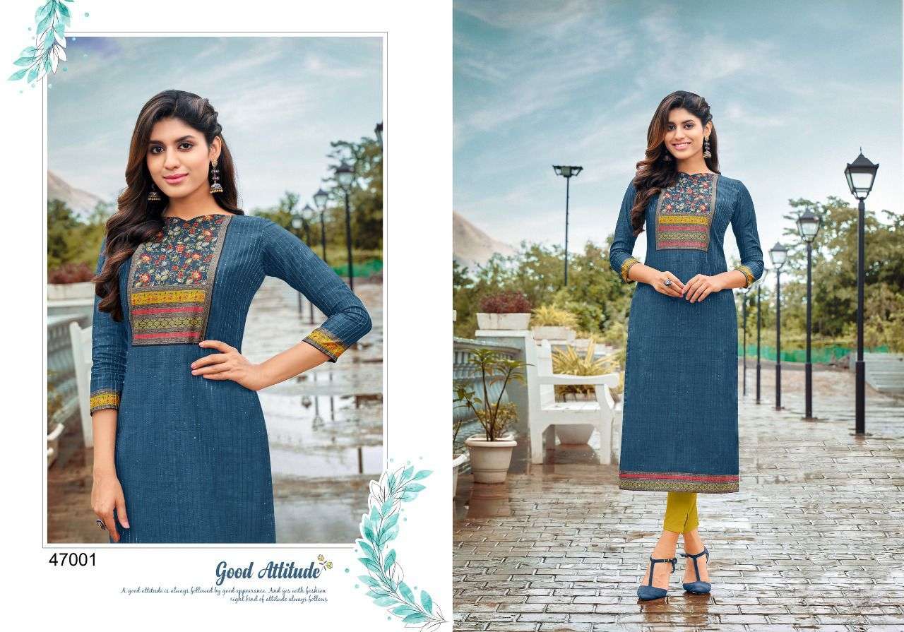 KISSMISS BY ARTIO 47001 TO 47010 SERIES DESIGNER STYLISH FANCY COLORFUL BEAUTIFUL PARTY WEAR & ETHNIC WEAR COLLECTION SLUB SILK KURTIS AT WHOLESALE PRICE