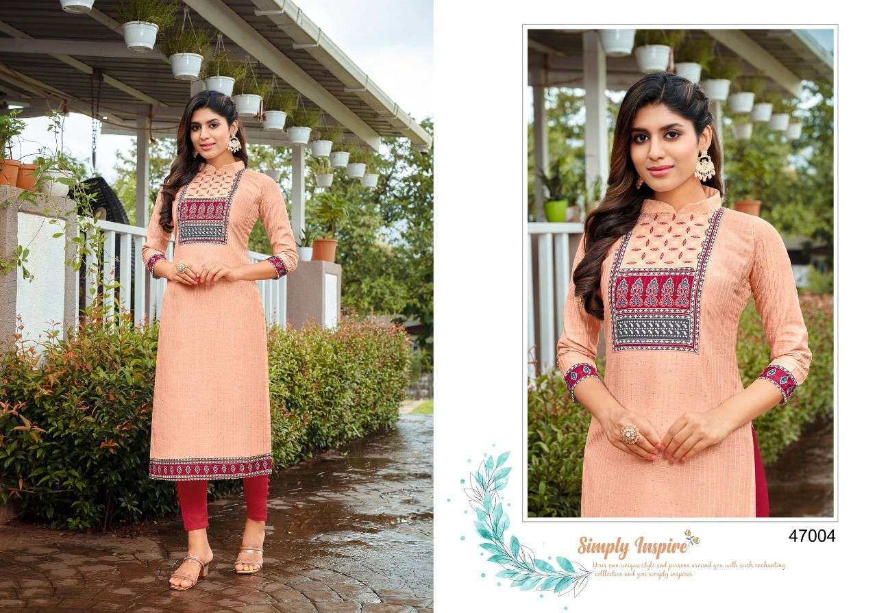 KISSMISS BY ARTIO 47001 TO 47010 SERIES DESIGNER STYLISH FANCY COLORFUL BEAUTIFUL PARTY WEAR & ETHNIC WEAR COLLECTION SLUB SILK KURTIS AT WHOLESALE PRICE