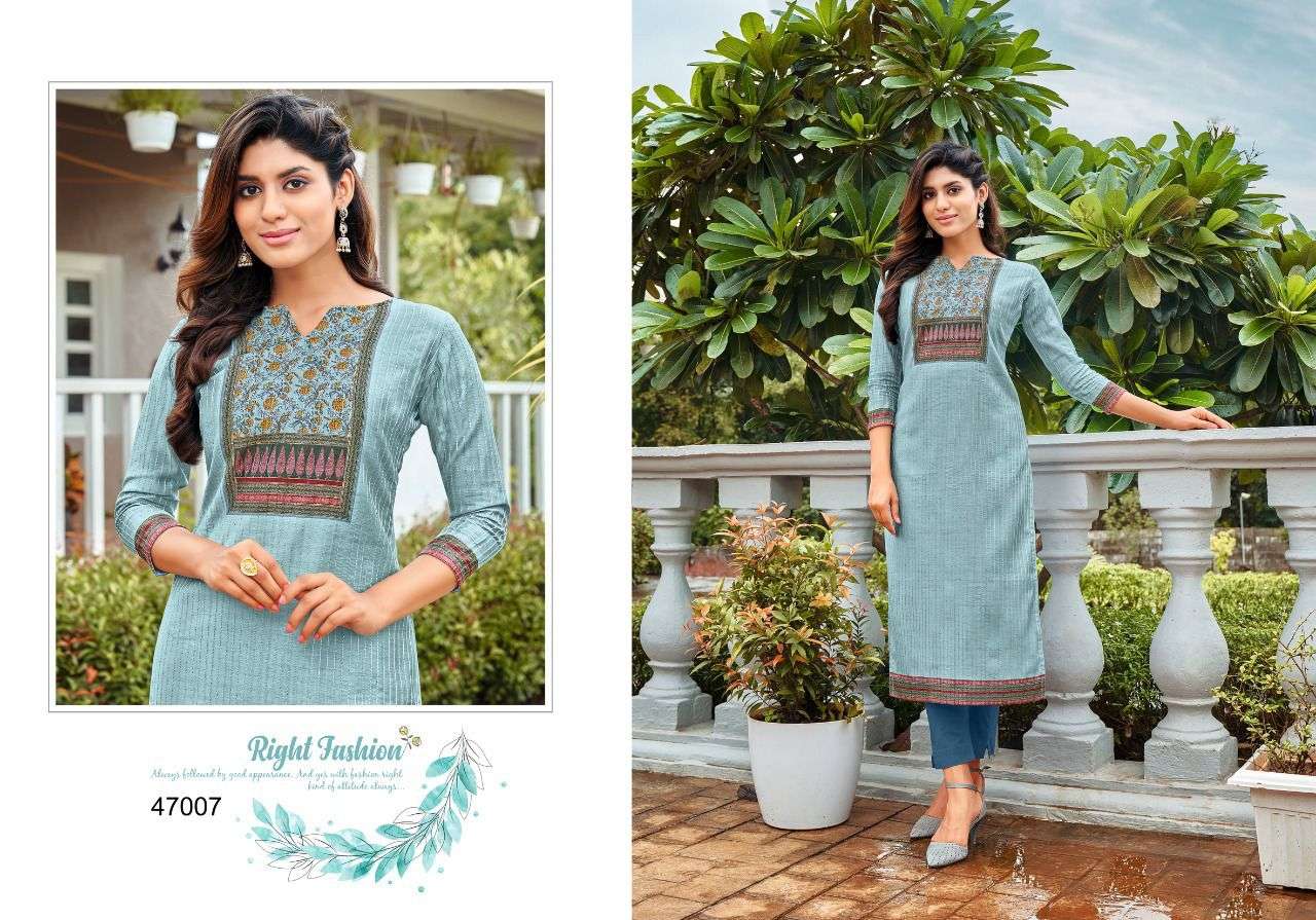 KISSMISS BY ARTIO 47001 TO 47010 SERIES DESIGNER STYLISH FANCY COLORFUL BEAUTIFUL PARTY WEAR & ETHNIC WEAR COLLECTION SLUB SILK KURTIS AT WHOLESALE PRICE