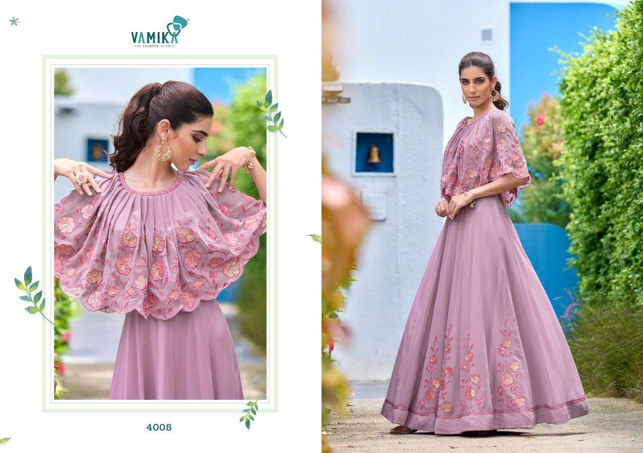 Sofiyan By Vamika 4001 To 4006 Series Beautiful Stylish Fancy Colorful Casual Wear & Ethnic Wear Heavy Georgette Gowns At Wholesale Price