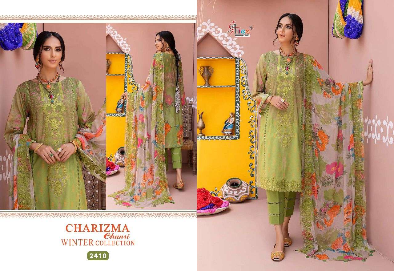 Charizma Chunri Winter Collection By Shree Fabs 2410 To 2416 Series Beautiful Pakistani Suits Colorful Stylish Fancy Casual Wear & Ethnic Wear Pashmina Embroidered Dresses At Wholesale Price