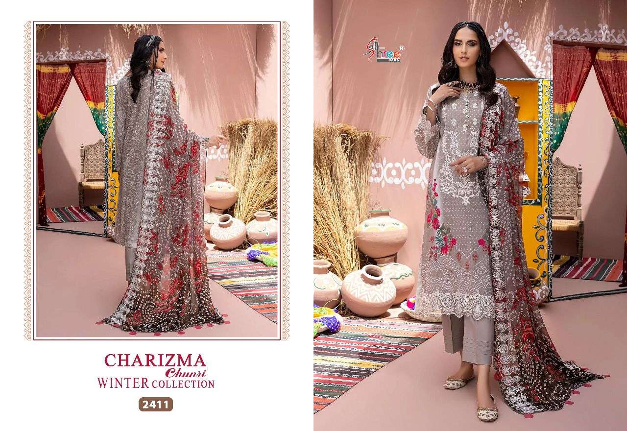 Charizma Chunri Winter Collection By Shree Fabs 2410 To 2416 Series Beautiful Pakistani Suits Colorful Stylish Fancy Casual Wear & Ethnic Wear Pashmina Embroidered Dresses At Wholesale Price