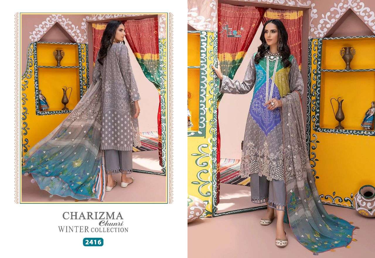 Charizma Chunri Winter Collection By Shree Fabs 2410 To 2416 Series Beautiful Pakistani Suits Colorful Stylish Fancy Casual Wear & Ethnic Wear Pashmina Embroidered Dresses At Wholesale Price