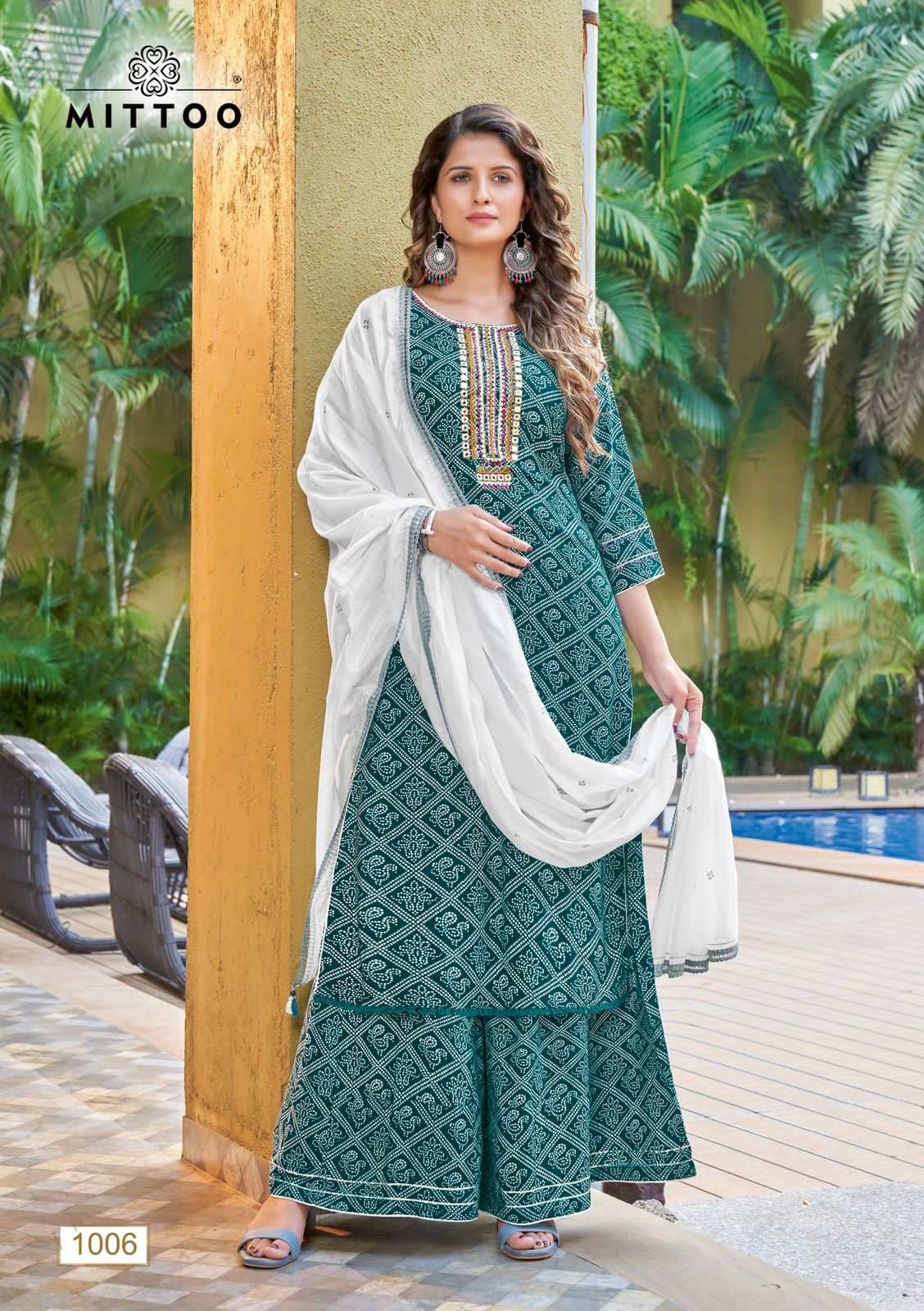 NAIRA BY MITTOO 1001 TO 1006 SERIES DESIGNER SHARARA SUITS BEAUTIFUL FANCY COLORFUL STYLISH PARTY WEAR & OCCASIONAL WEAR RAYON PRINT DRESSES AT WHOLESALE PRICE