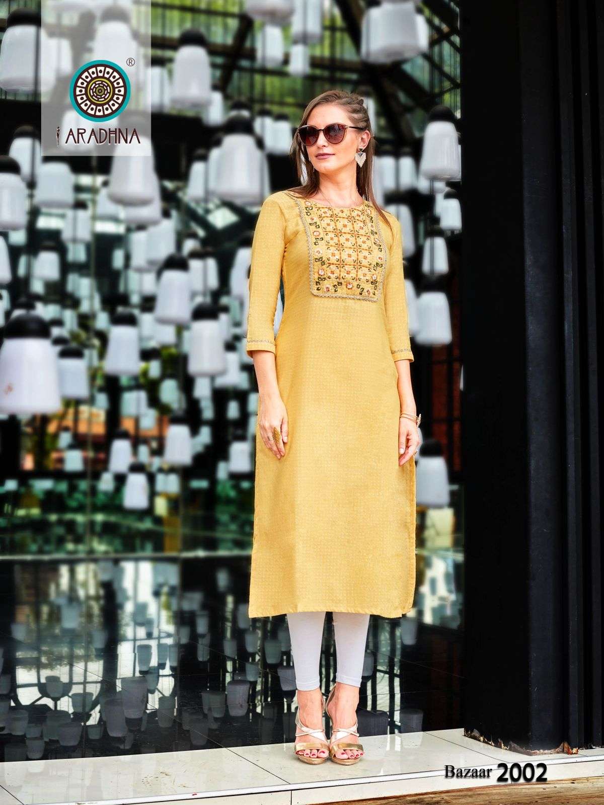 FASHION BAZAAR VOL-2 BY ARADHNA FASHION 2001 TO 2004 SERIES BEAUTIFUL STYLISH FANCY COLORFUL CASUAL WEAR & ETHNIC WEAR COTTON EMBROIDERED KURTIS AT WHOLESALE PRICE