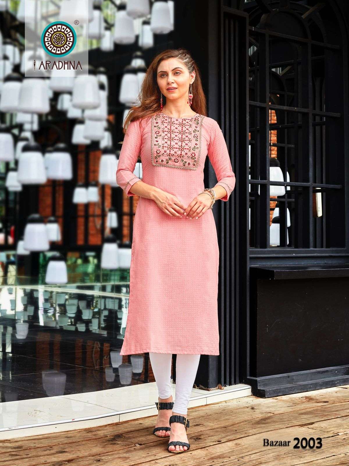 FASHION BAZAAR VOL-2 BY ARADHNA FASHION 2001 TO 2004 SERIES BEAUTIFUL STYLISH FANCY COLORFUL CASUAL WEAR & ETHNIC WEAR COTTON EMBROIDERED KURTIS AT WHOLESALE PRICE
