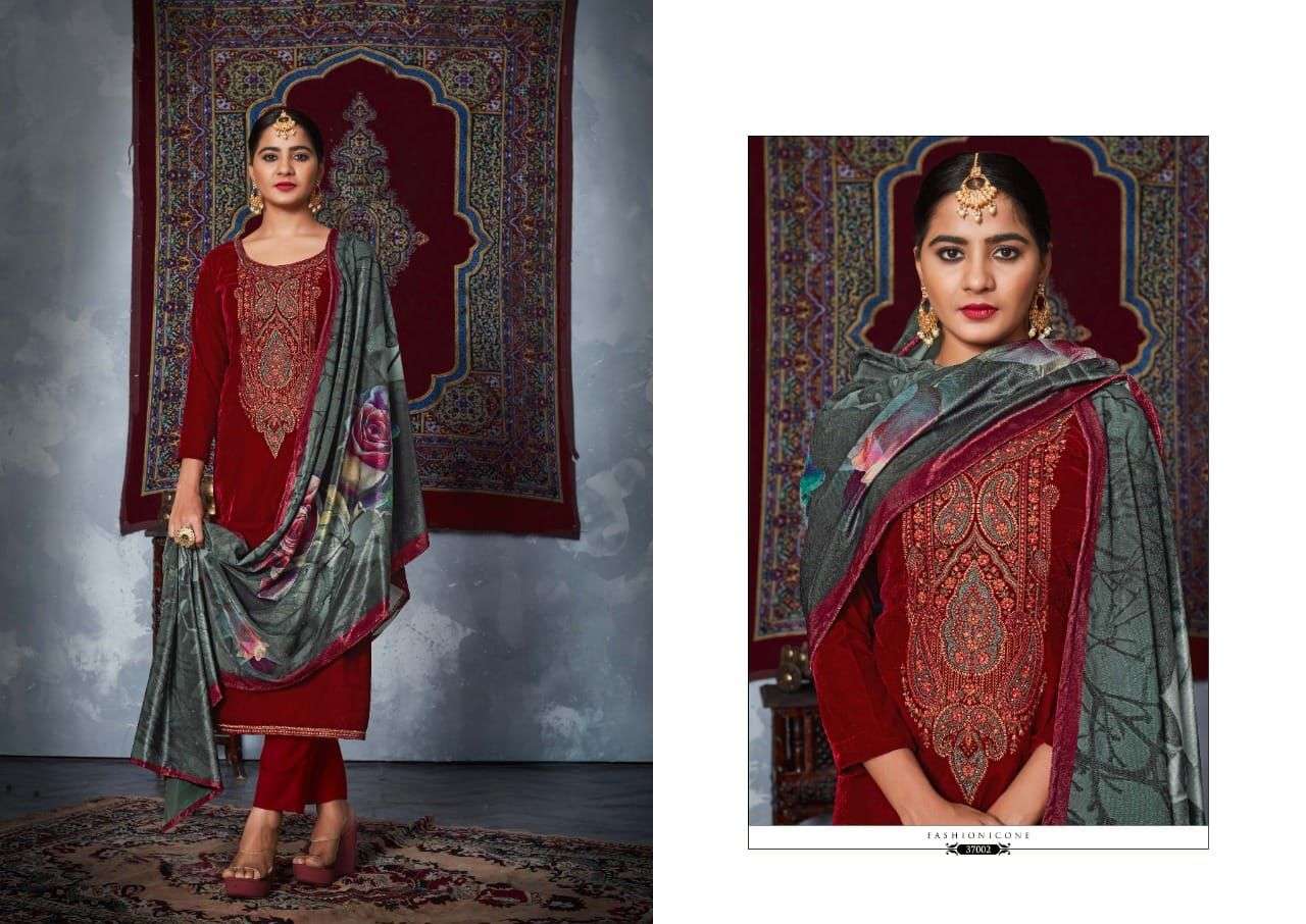 KAINAAT BY RK GOLD 37001 TO 37006 SERIES BEAUTIFUL SUITS COLORFUL STYLISH FANCY CASUAL WEAR & ETHNIC WEAR PURE VELVET EMBROIDERED DRESSES AT WHOLESALE PRICE
