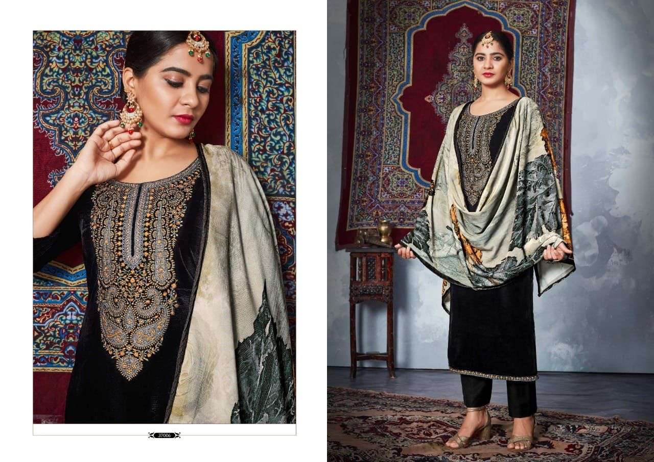 KAINAAT BY RK GOLD 37001 TO 37006 SERIES BEAUTIFUL SUITS COLORFUL STYLISH FANCY CASUAL WEAR & ETHNIC WEAR PURE VELVET EMBROIDERED DRESSES AT WHOLESALE PRICE