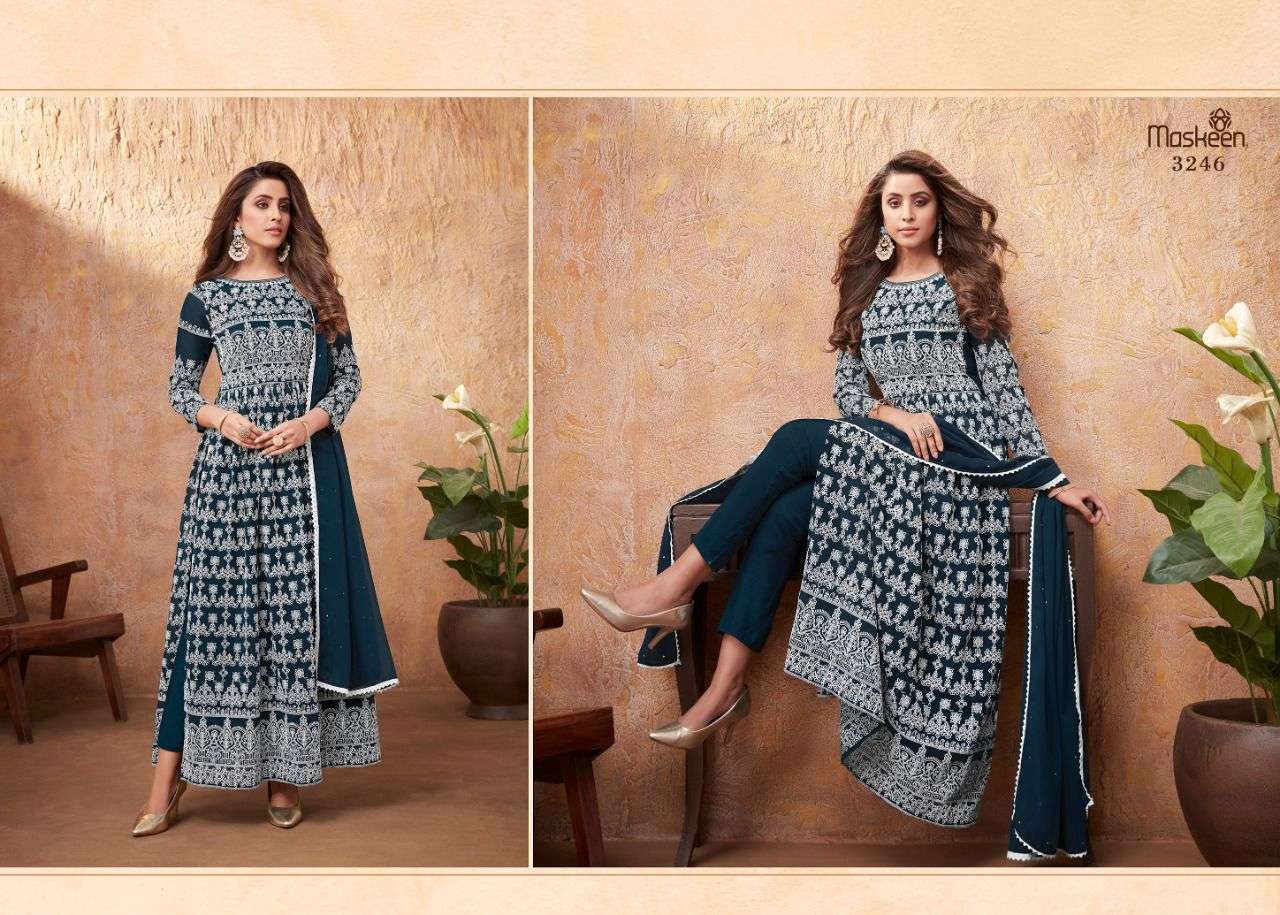 ANADIA BY MAISHA 3246 TO 3249 SERIES BEAUTIFUL SUITS COLORFUL STYLISH FANCY CASUAL WEAR & ETHNIC WEAR PURE GEORGETTE DRESSES AT WHOLESALE PRICE