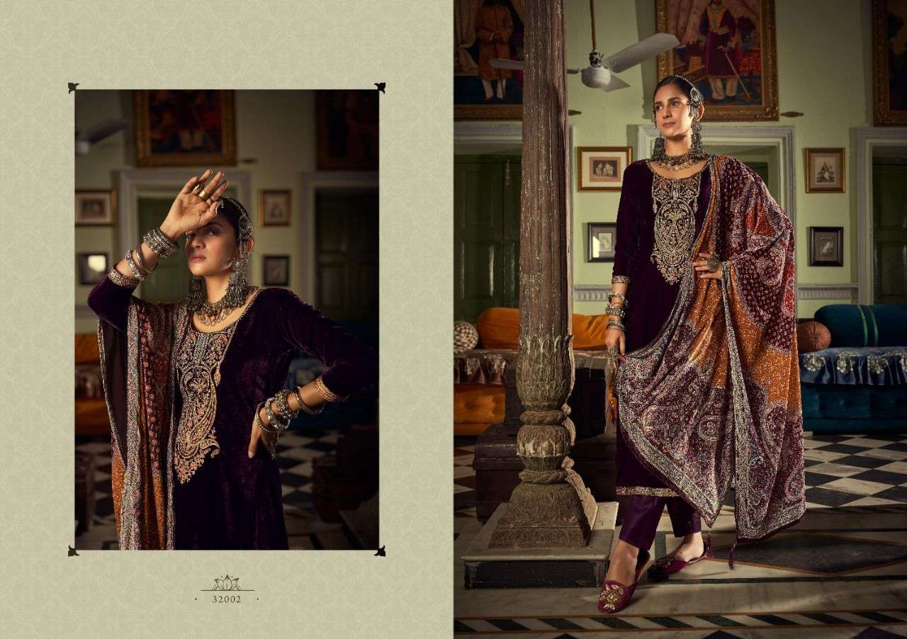 SARANGI VOL-2 BY NISHANT FASHION 32001 TO 32006 SERIES SUITS BEAUTIFUL FANCY COLORFUL STYLISH PARTY WEAR & OCCASIONAL WEAR PURE VELVET EMBROIDERY DRESSES AT WHOLESALE PRICE