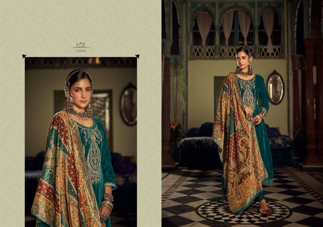 SARANGI VOL-2 BY NISHANT FASHION 32001 TO 32006 SERIES SUITS BEAUTIFUL FANCY COLORFUL STYLISH PARTY WEAR & OCCASIONAL WEAR PURE VELVET EMBROIDERY DRESSES AT WHOLESALE PRICE