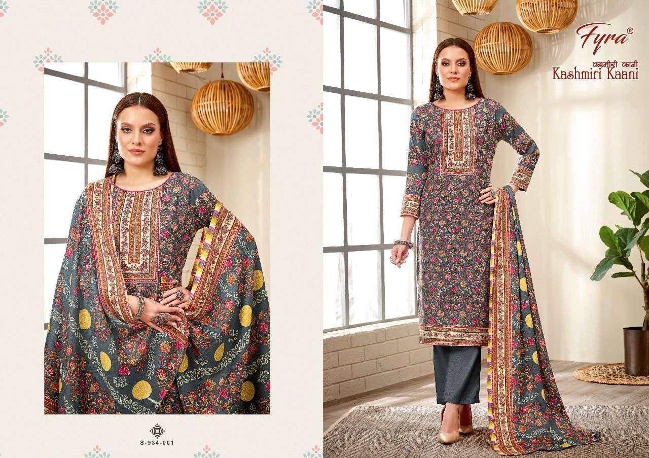 KASHMIRI KAANI BY FYRA 932-001 TO 932-008 SERIES BEAUTIFUL SUITS COLORFUL STYLISH FANCY CASUAL WEAR & ETHNIC WEAR PURE PASHMINA DRESSES AT WHOLESALE PRICE
