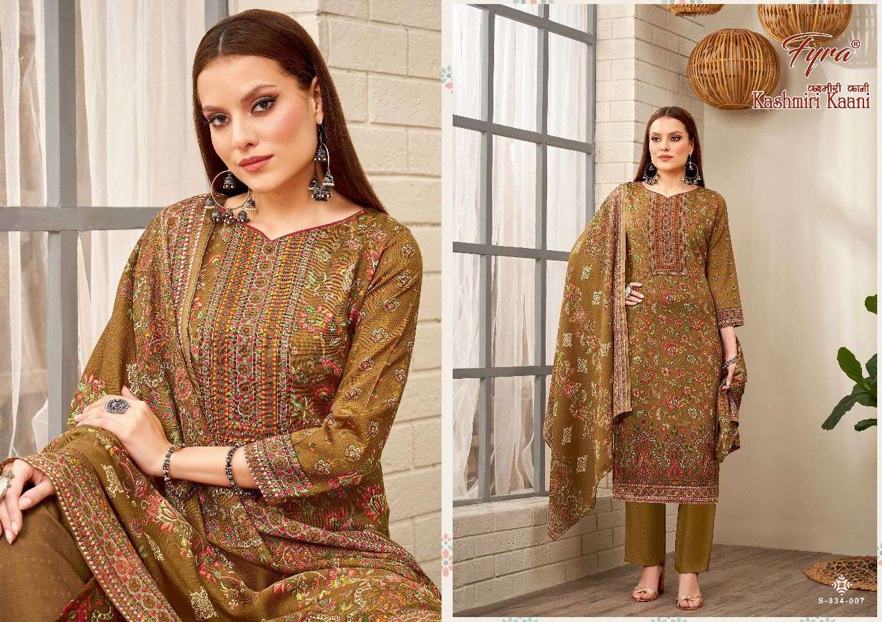 KASHMIRI KAANI BY FYRA 932-001 TO 932-008 SERIES BEAUTIFUL SUITS COLORFUL STYLISH FANCY CASUAL WEAR & ETHNIC WEAR PURE PASHMINA DRESSES AT WHOLESALE PRICE