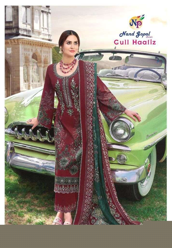 Gull Haafiz Vol-4 By Nand Gopal Print 4001 To 4008 Series Beautiful Suits Colorful Stylish Fancy Casual Wear & Ethnic Wear Cotton Print Dresses At Wholesale Price