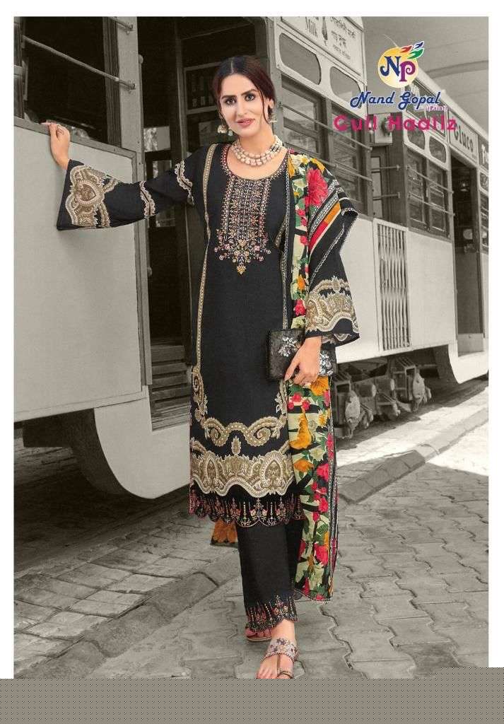 Gull Haafiz Vol-4 By Nand Gopal Print 4001 To 4008 Series Beautiful Suits Colorful Stylish Fancy Casual Wear & Ethnic Wear Cotton Print Dresses At Wholesale Price