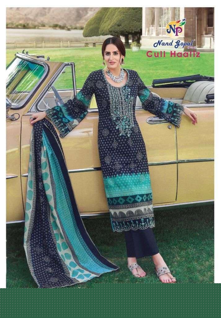 Gull Haafiz Vol-4 By Nand Gopal Print 4001 To 4008 Series Beautiful Suits Colorful Stylish Fancy Casual Wear & Ethnic Wear Cotton Print Dresses At Wholesale Price