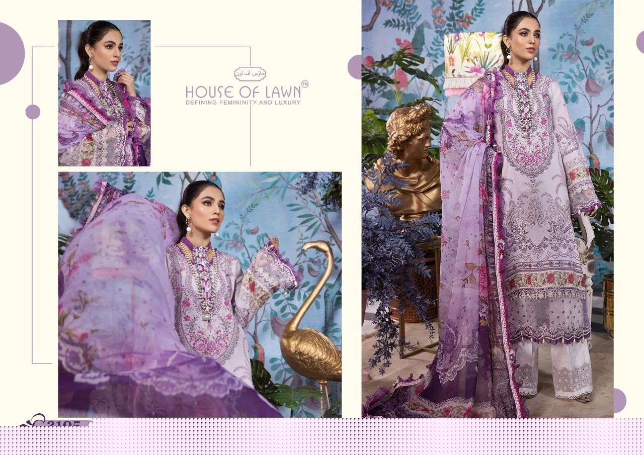 VIVA ANAYA BY HOUSE OF LAWN 2101 TO 2106 SERIES PAKISTANI SUITS BEAUTIFUL FANCY COLORFUL STYLISH PARTY WEAR & OCCASIONAL WEAR PURE LAWN PRINT DRESSES AT WHOLESALE PRICE