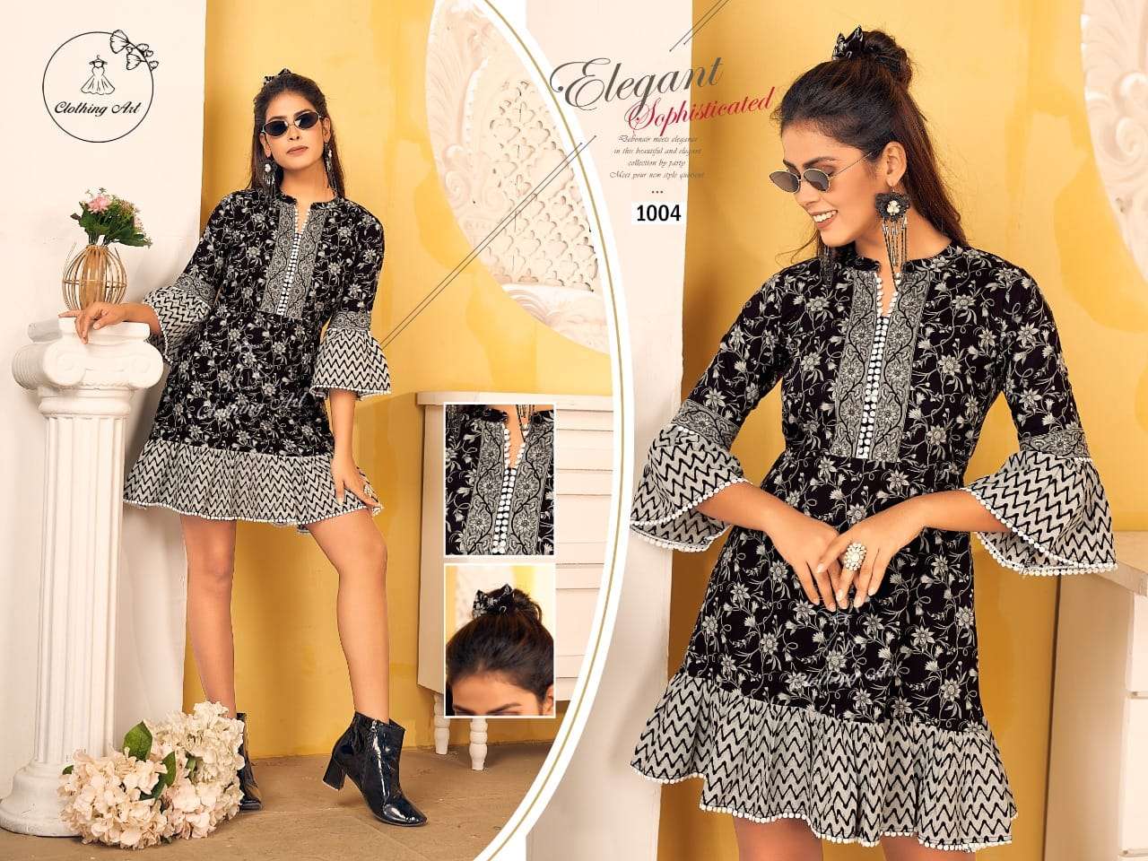 SHIVAY VOL-1 BY CLOTHING ART 1001 TO 1006 SERIES BEAUTIFUL STYLISH FANCY COLORFUL CASUAL WEAR & ETHNIC WEAR COTTON PRINT KURTIS AT WHOLESALE PRICE