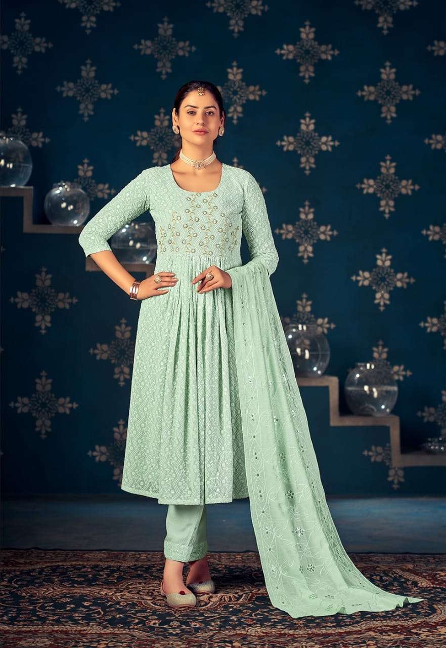 HEER BY PEHER 1028 TO 1031 SERIES SUITS BEAUTIFUL FANCY COLORFUL STYLISH PARTY WEAR & OCCASIONAL WEAR HEAVY GEORGETTE DRESSES AT WHOLESALE PRICE