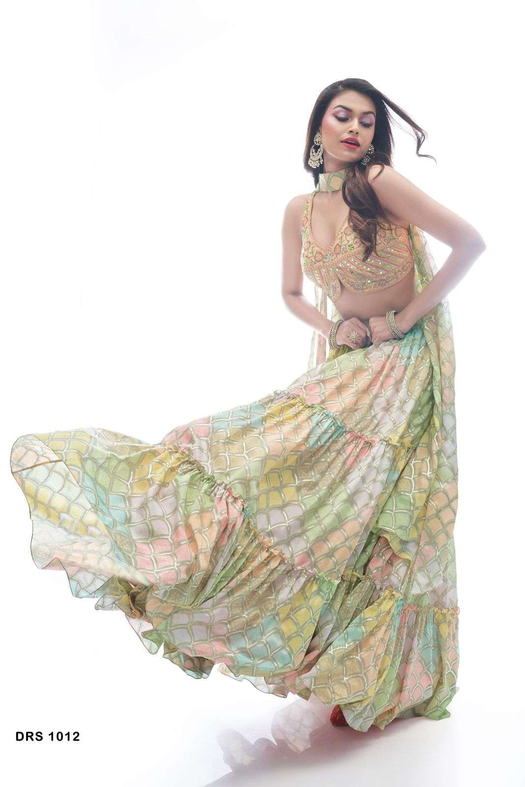 SHUBHRA BY DRESSTIVE BRIDAL WEAR COLLECTION BEAUTIFUL STYLISH COLORFUL FANCY PARTY WEAR & OCCASIONAL WEAR CHINNON/CHIFFON/JACQUARD/GEORGETTE LEHENGAS AT WHOLESALE PRICE