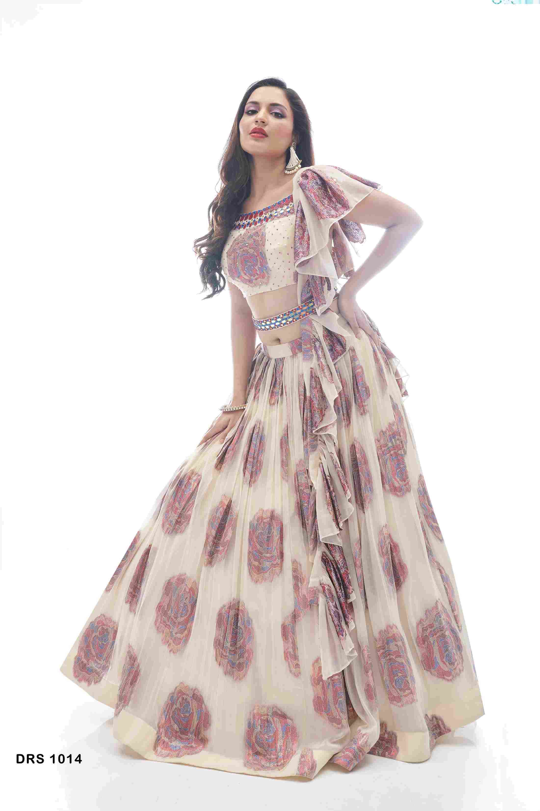 SHUBHRA BY DRESSTIVE BRIDAL WEAR COLLECTION BEAUTIFUL STYLISH COLORFUL FANCY PARTY WEAR & OCCASIONAL WEAR CHINNON/CHIFFON/JACQUARD/GEORGETTE LEHENGAS AT WHOLESALE PRICE