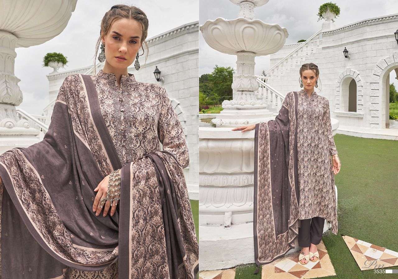 VOGUE VOL-6 BY PRM TRENDZ 3534 TO 3543 SERIES BEAUTIFUL SUITS COLORFUL STYLISH FANCY CASUAL WEAR & ETHNIC WEAR PURE PASHMINA PRINT DRESSES AT WHOLESALE PRICE