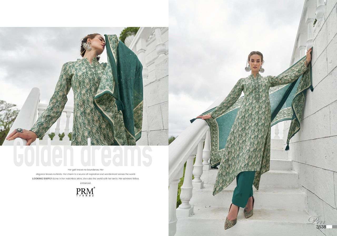 VOGUE VOL-6 BY PRM TRENDZ 3534 TO 3543 SERIES BEAUTIFUL SUITS COLORFUL STYLISH FANCY CASUAL WEAR & ETHNIC WEAR PURE PASHMINA PRINT DRESSES AT WHOLESALE PRICE