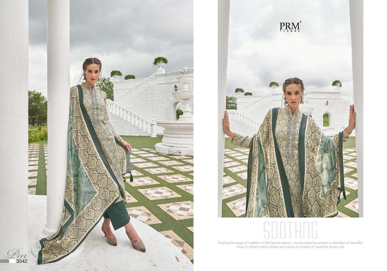 VOGUE VOL-6 BY PRM TRENDZ 3534 TO 3543 SERIES BEAUTIFUL SUITS COLORFUL STYLISH FANCY CASUAL WEAR & ETHNIC WEAR PURE PASHMINA PRINT DRESSES AT WHOLESALE PRICE