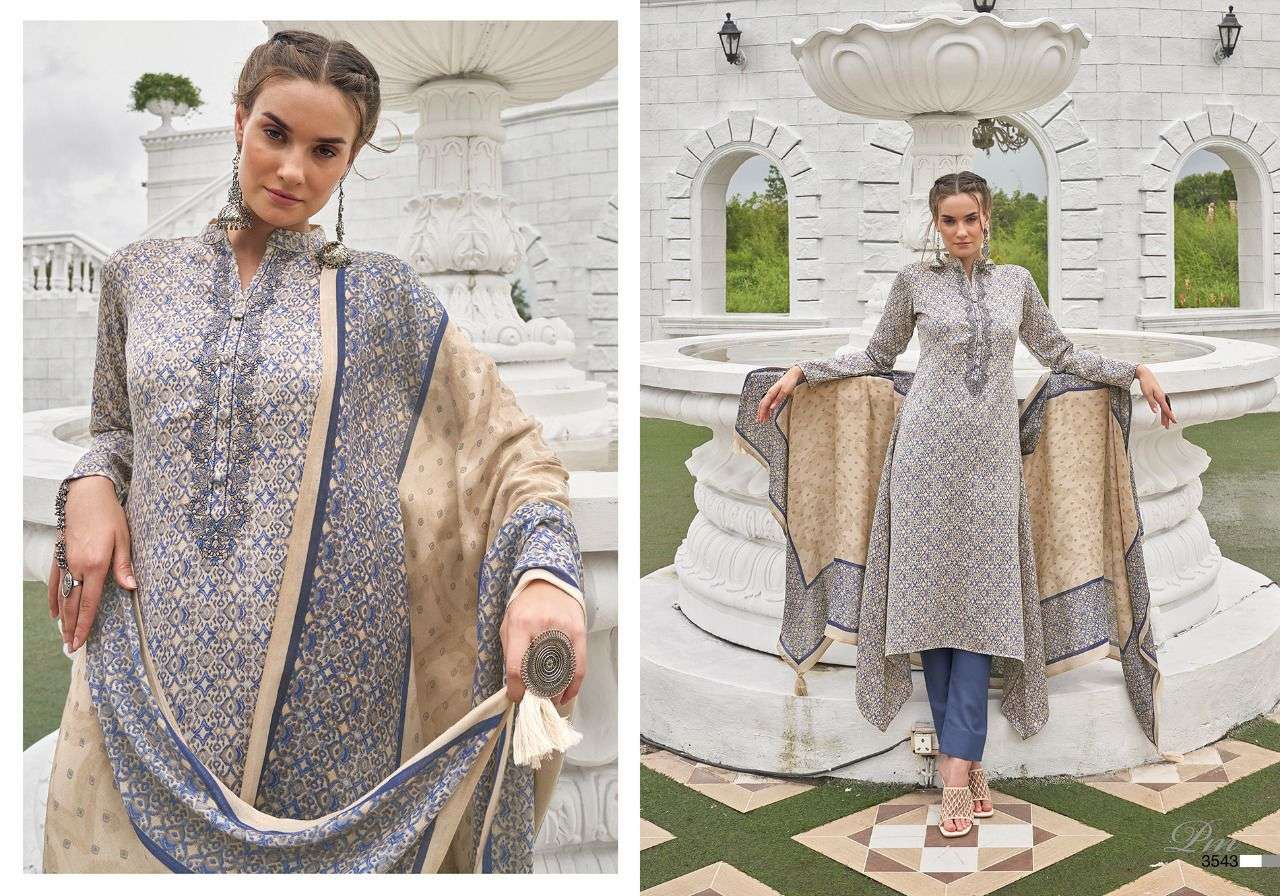 VOGUE VOL-6 BY PRM TRENDZ 3534 TO 3543 SERIES BEAUTIFUL SUITS COLORFUL STYLISH FANCY CASUAL WEAR & ETHNIC WEAR PURE PASHMINA PRINT DRESSES AT WHOLESALE PRICE