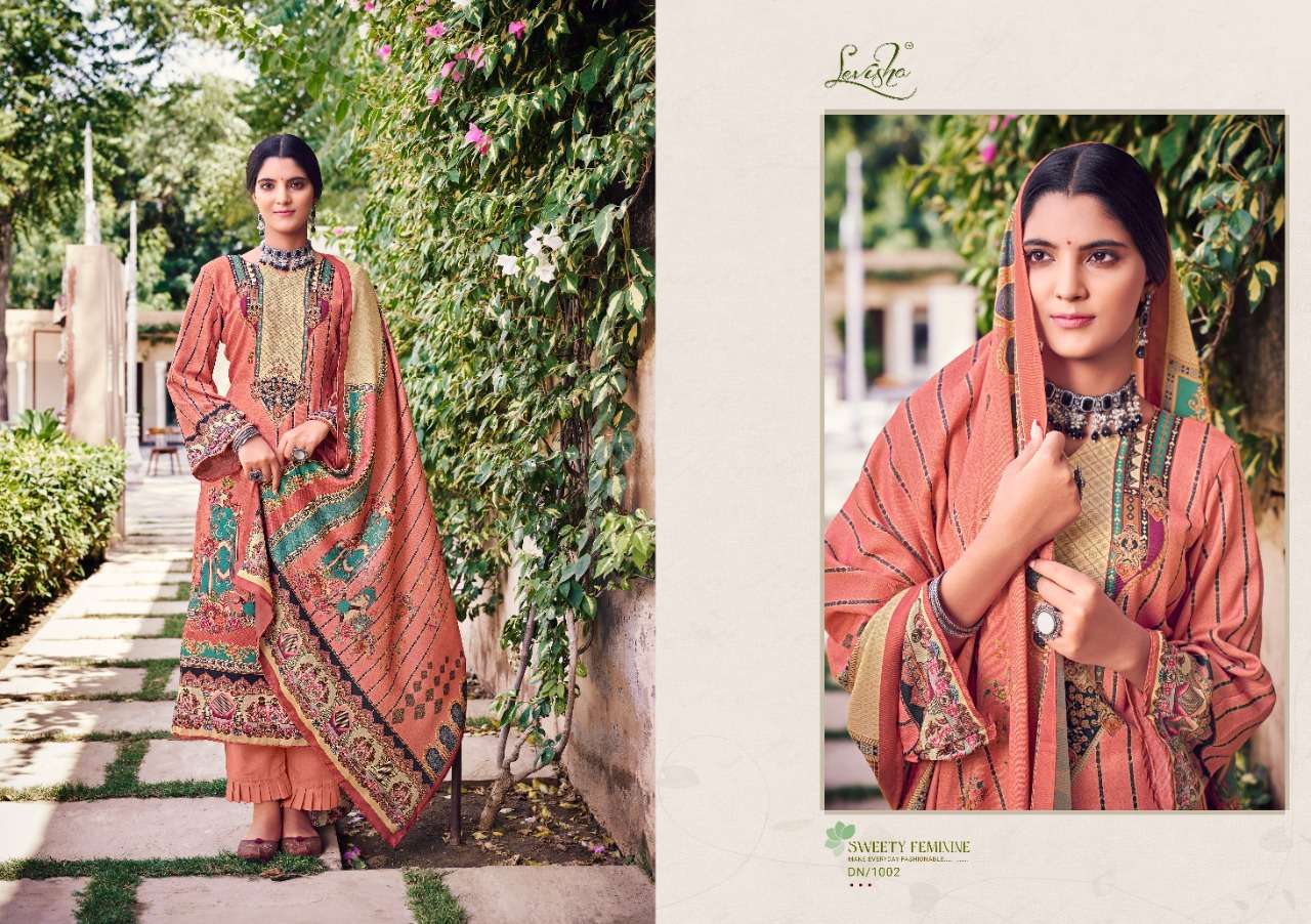 Farhana By Levisha 1001 To 1006 Series Beautiful Suits Colorful Stylish Fancy Casual Wear & Ethnic Wear Pure Pashmina Digital Print Dresses At Wholesale Price