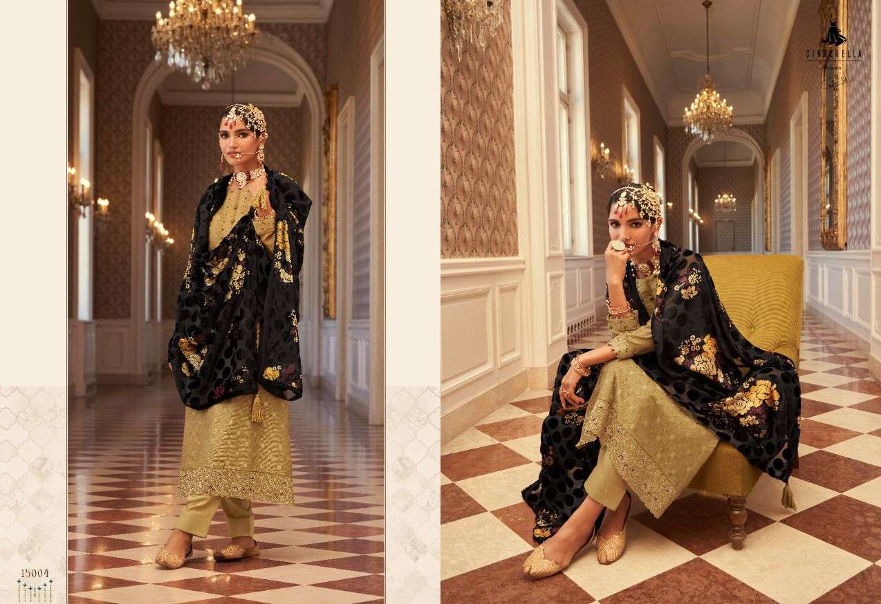 GULBANO BY CINDERELLA 15001 TO 15008 SERIES BEAUTIFUL SUITS COLORFUL STYLISH FANCY CASUAL WEAR & ETHNIC WEAR PURE VISCOSE PASHMINA DRESSES AT WHOLESALE PRICE