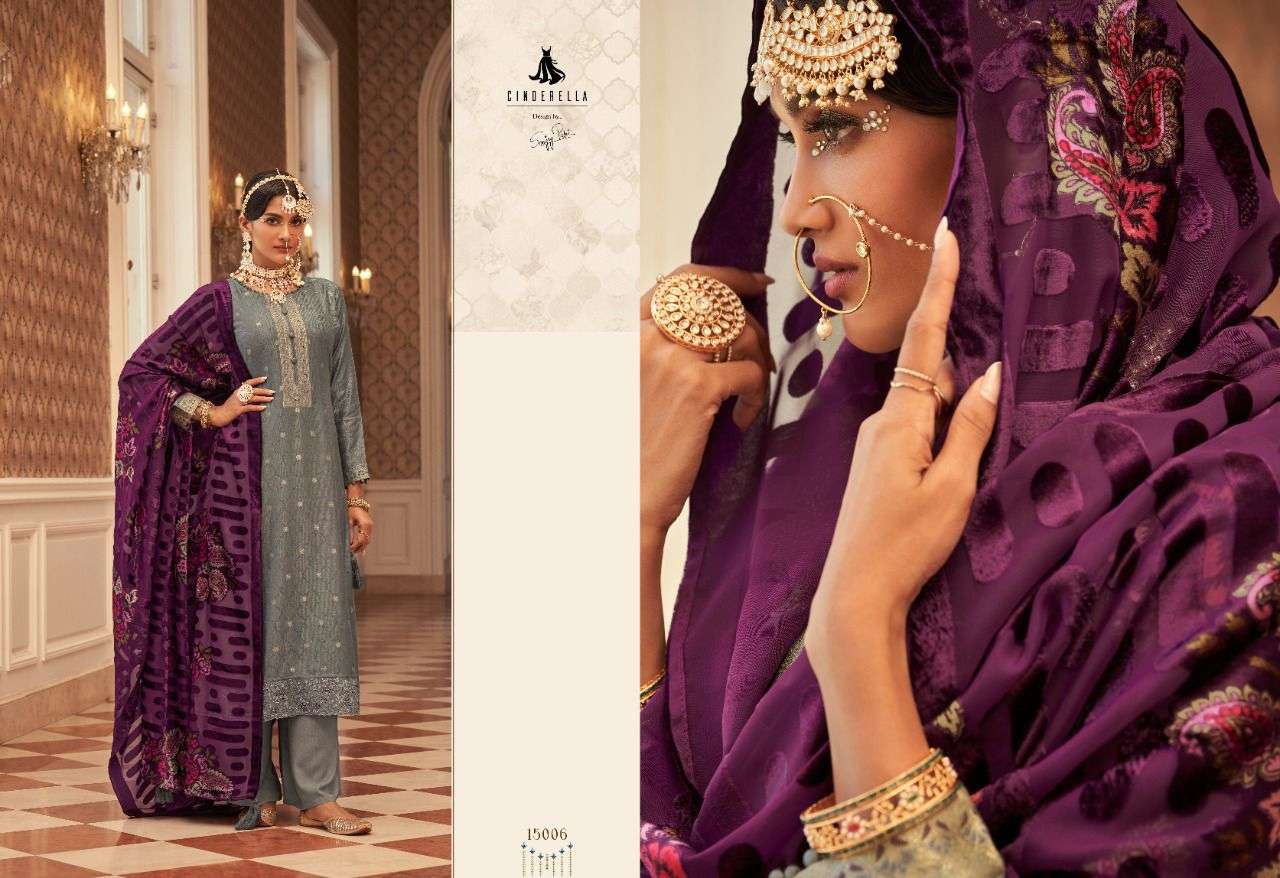 GULBANO BY CINDERELLA 15001 TO 15008 SERIES BEAUTIFUL SUITS COLORFUL STYLISH FANCY CASUAL WEAR & ETHNIC WEAR PURE VISCOSE PASHMINA DRESSES AT WHOLESALE PRICE