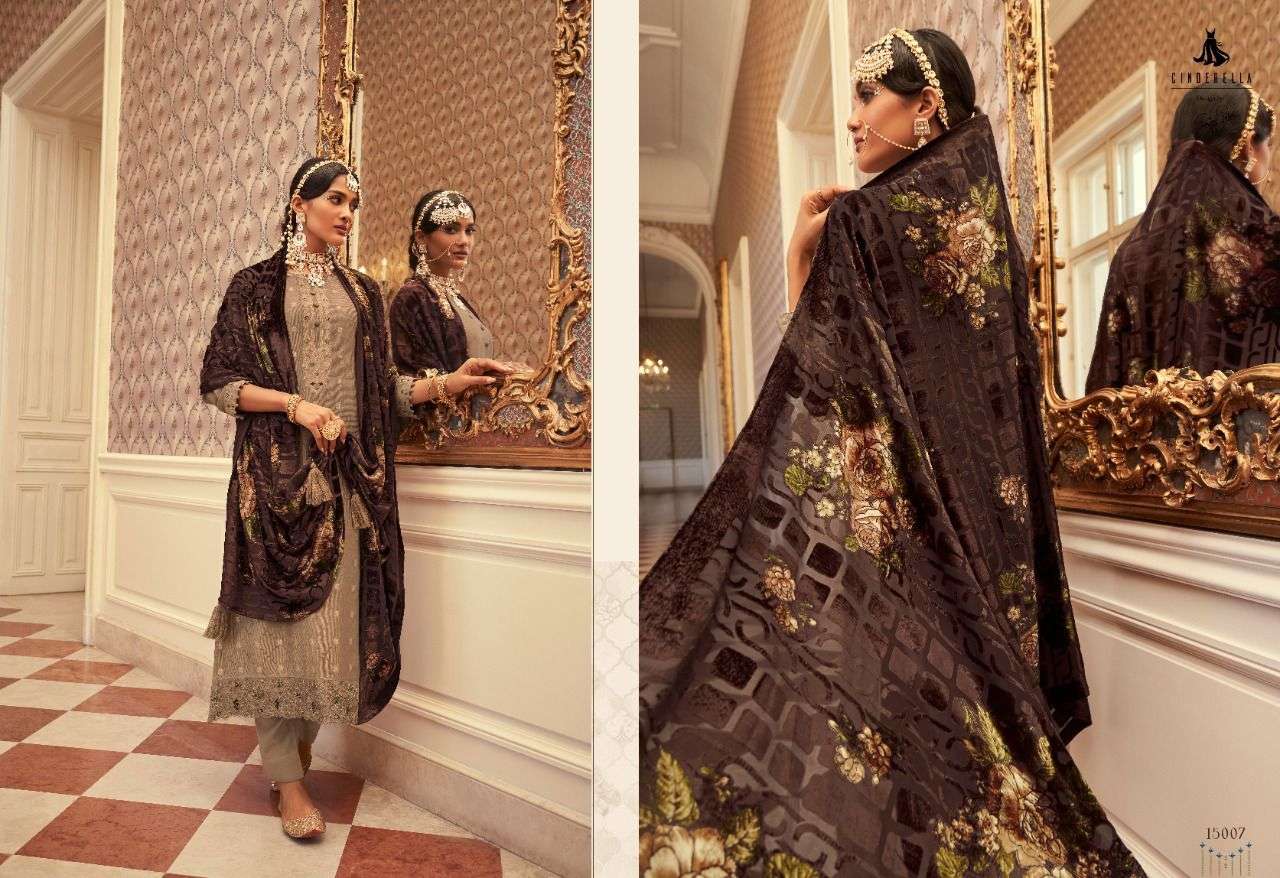 GULBANO BY CINDERELLA 15001 TO 15008 SERIES BEAUTIFUL SUITS COLORFUL STYLISH FANCY CASUAL WEAR & ETHNIC WEAR PURE VISCOSE PASHMINA DRESSES AT WHOLESALE PRICE